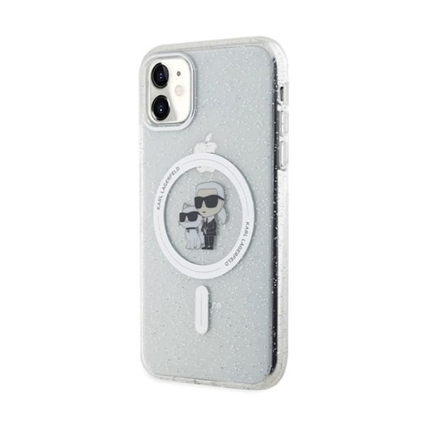 Karl Lagerfeld Karl & Choupette Glitter MagSafe - iPhone 11 fodral (transparent)