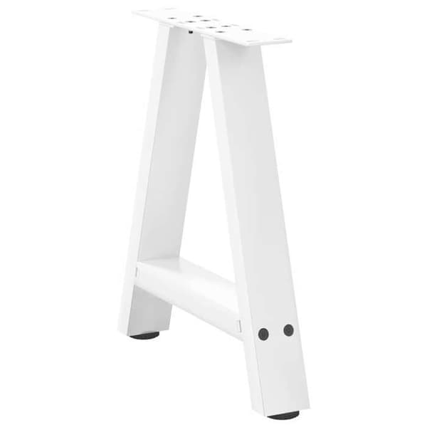 vidaXL A-formade soffbordsben, 2 stycken, vit, 38 x (42-43) cm, stål 4012829