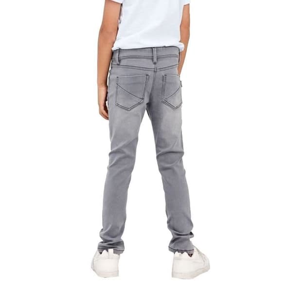 NAME IT Silas barnjeans i grått - slimmad snitt - mjukt och elastiskt tyg Grå 7 år