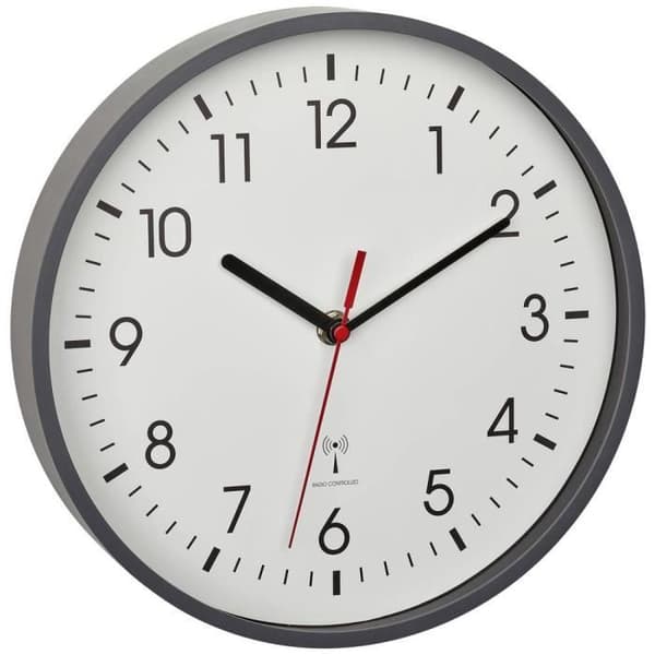 Väggklocka - TFA DOSTMANN - 60.3550.10 - Radiostyrd - 24,5 cm - Grå Grå