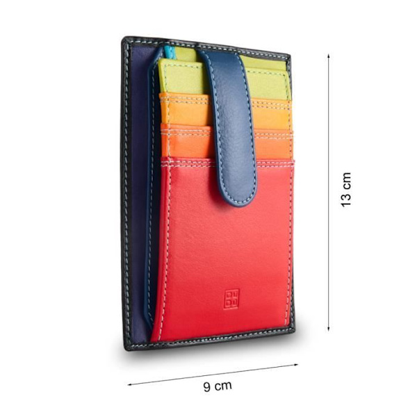 Kortfodral - DuDu® - Flerfärgad - Mjuk läder - 9 fack - Unisex Svart, Brun, Röd, Fuchsia, Lila, Bl