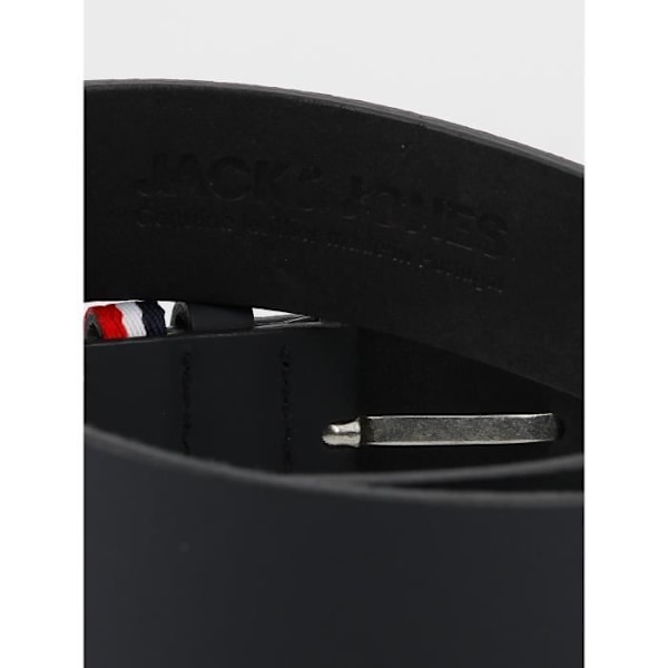 Bälte - Jack and Jones - Jacespo - 100 % läder - Bredd 3,2 cm - Metallspänne Svart 105 cm