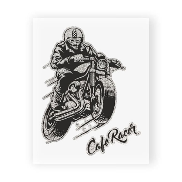 Dekal Cafe Racer Dekal 10 x 12 cm