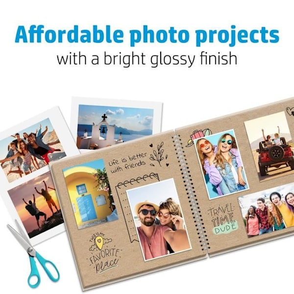 HP glansigt fotopapper för vardags - 100 ark/A4/210 x 297 mm - Mångsidigt 200 g/m²
