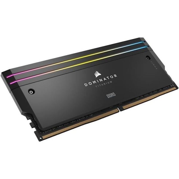 RAM-minne - CORSAIR - Dominator Titanium RGB DDR5 - 48GB 2x24GB DIMM - 7200MT/s - Intel XMP 3.0 - 1.40V - Svart