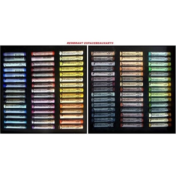 Pastellset - REMBRANDT - Stift 90 - 90-delars förpackning - Flerfärgad - Detaljerade porträtt Flerfärgad