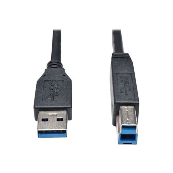 Tripp Lite 15 fot USB 3.0 SuperSpeed enhetskabel 5 Gbps A Hane till B Hane Svart 15' USB-kabel USB Typ B (M) till USB Typ A (M)...