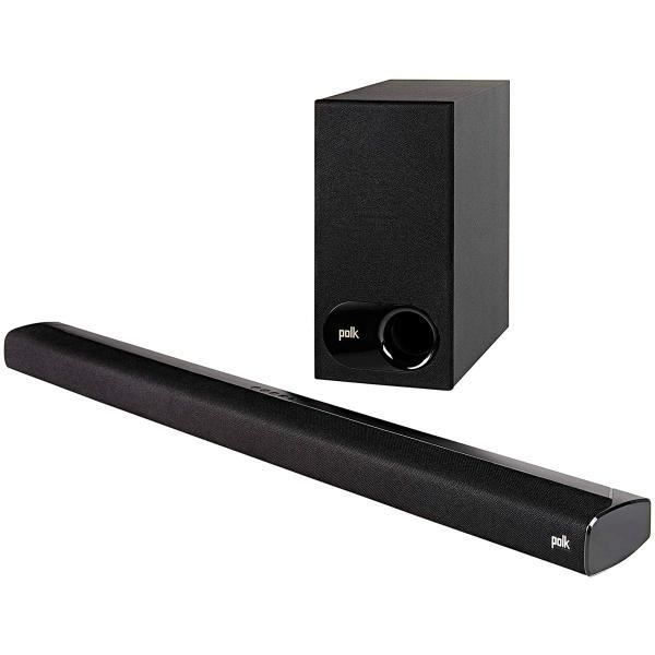 Polk Signa S2 soundbar med trådlös subwoofer i svart med 5.1 kanaler (Dolby Digital), HDMI ARC-anslutningar, optisk, Jack 3.5