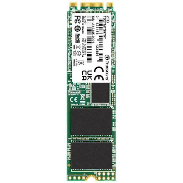 Transcend MTS970T 2 TB SATA M.2 2280 SATA III Intern SSD - Inbyggd DRAM-cache