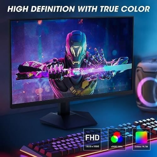 PC Spelarskärm 27 Tum - KOORUI - FHD - 1ms - Adaptive Sync - HDMI/DisplayPort