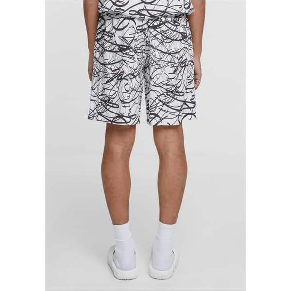 Kort Urban Classics Viskos AOP Resort vitkludd S