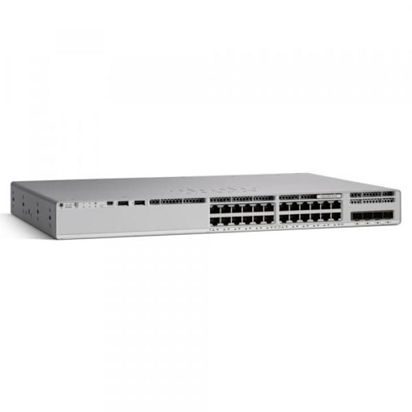 Switch - CATALYST - 9200L - 24 portar - Ethernet - Gigabit Ethernet - Svart Grå