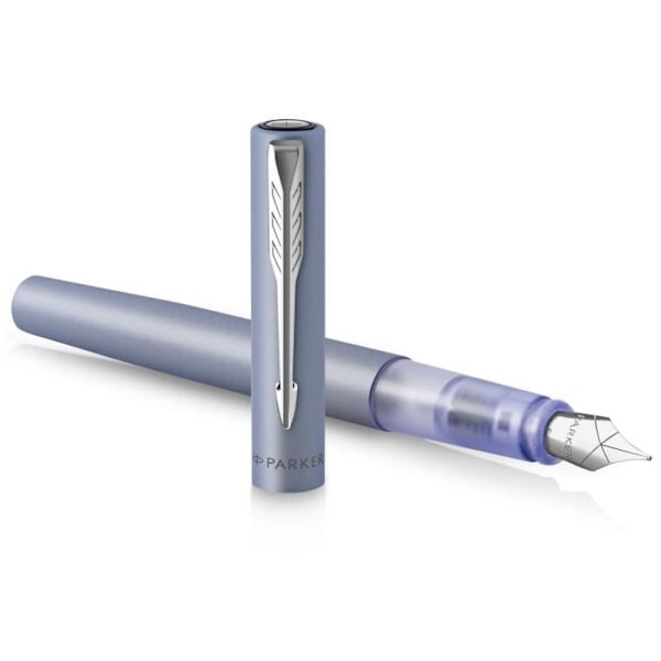 PARKER VECTOR XL reservoarpenna - Silverblå - Medium spets - Blå bläckpåfyllning silverblå