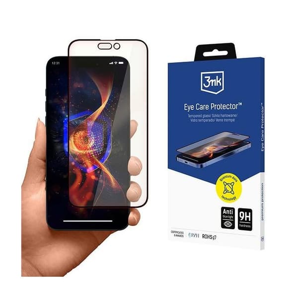 Skydd i härdat glas för iPhone 15 Plus 3MK EyeCare
