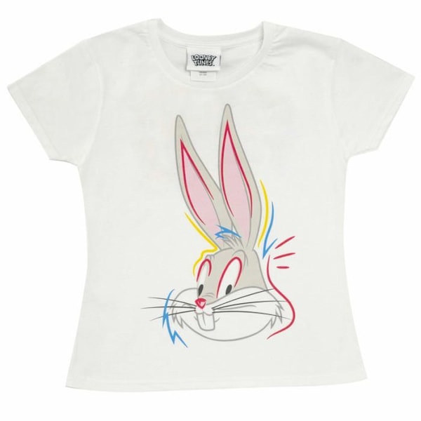 Popgear T-shirt - LOO90003GTS021213K - Looney Tunes Bugs Bunny Neon Madchen-t-shirt Weiss Fashion Girl Vit jag