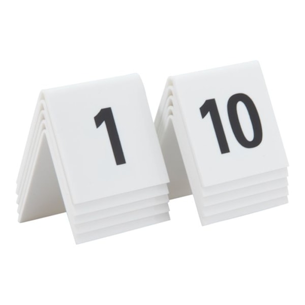 Bordställ SECURIT numrerade 1-10 Vit - Vuxen
