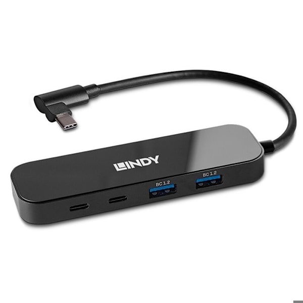 USB-hub - Lindy - 43334 - 4 portar - USB 3.2 Gen 1 - Typ C - Färg Vit
