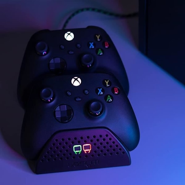 Dual Dock Laddningsstation för XBOX Series Controllers - VENOM - VS2881 - Svart Svart
