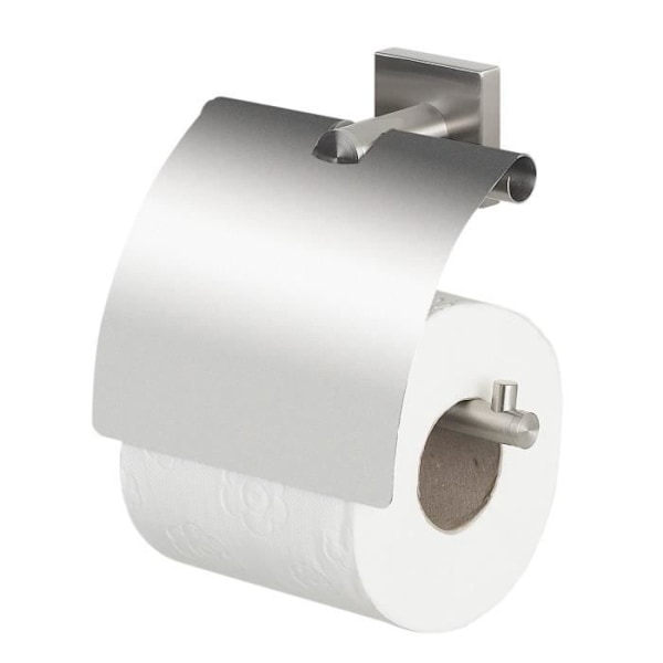 SPIRELLA Nyo toalettrullehållare - Borstat rostfritt stål - Väggfäste - 14 cm Metallisk grå