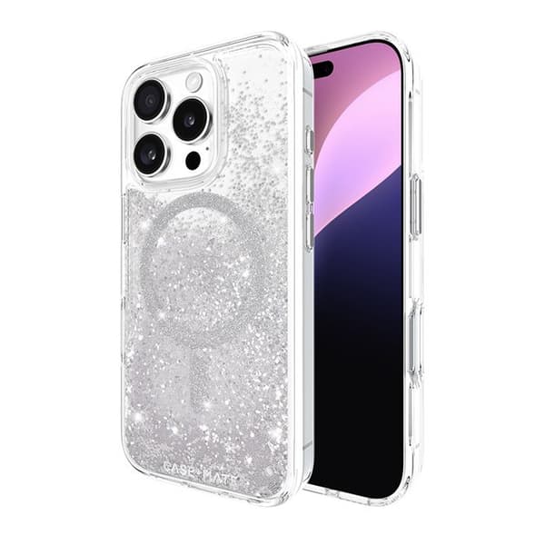 Skyddsskal - Case-Mate - iPhone 16 Pro - Silver - Vattenfall - Halvstyvt Silver