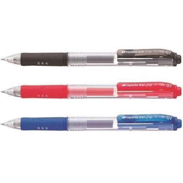 Pentel K157C Hybrid Gel Paket med 12 indragbar Gel Ink Rollerball Pennor Spets 0 7 mm Linje 0 35 mm Blå