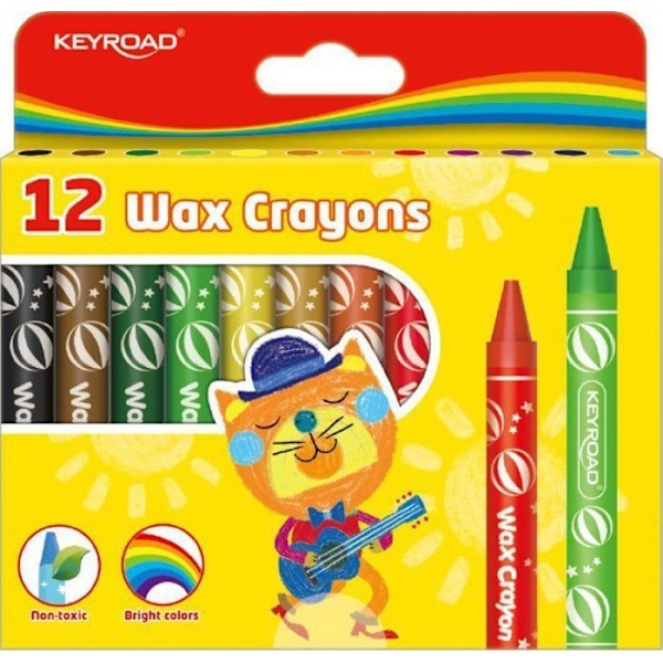Keyroad - KR971305 - Vaxkritor, 12 stycken, 11 mm, förpackade i en display, blandade färger