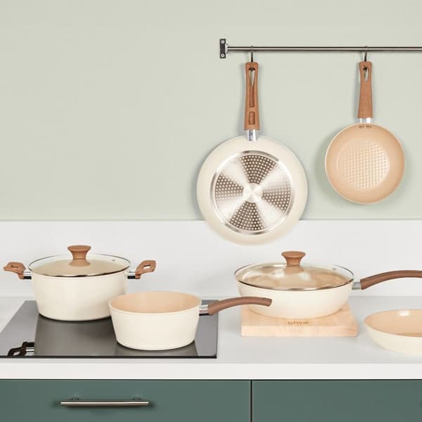Wok "Harmoni" D28cm i smidd aluminium beige beige