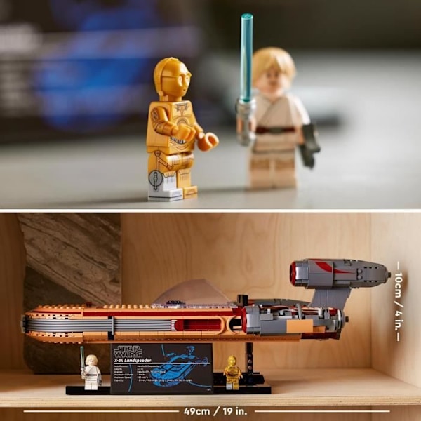 LEGO® Star Wars™ 75341 Luke Skywalkers Landspeeder™, modellrymdskepp, vuxna, Ultimate Collector Series Grå och orange