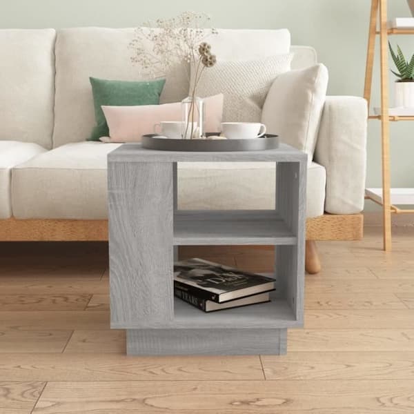 vidaXL Sonoma Soffbord Grå 40x40x43 cm Konstruerat trä Grå