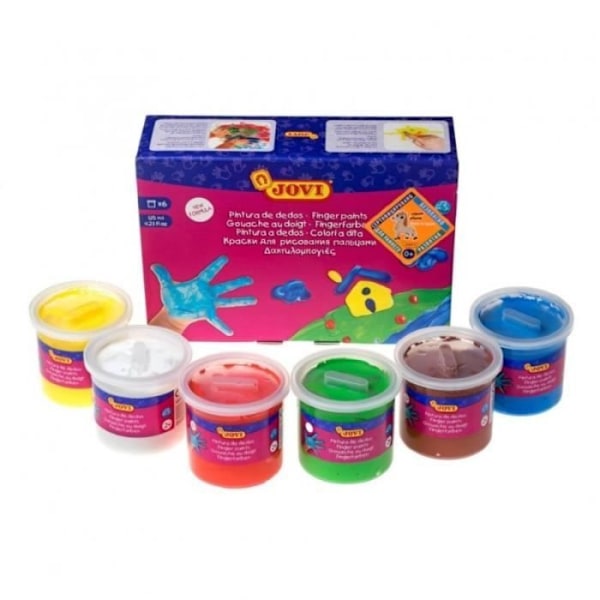 SET MED FINGER GOUACHE - 6 GRUCKOR A 125 ML - JOVI