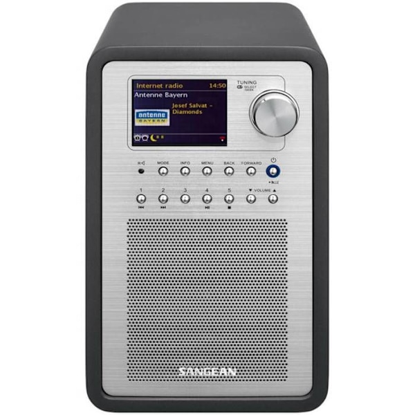 SANGEAN WFR-70 Internetradio - DAB+ - FM-RDS - USB - Stereo - 2,4" LCD-skärm