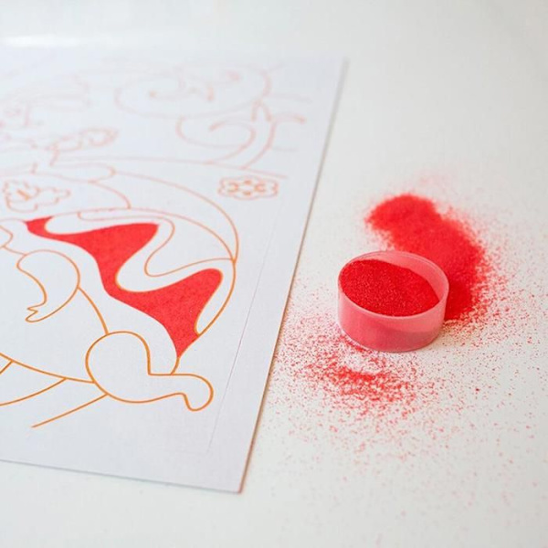 Sandimage Princesses Kit - Sentosphere - För barn från 4 år - Lila - Orange Orange