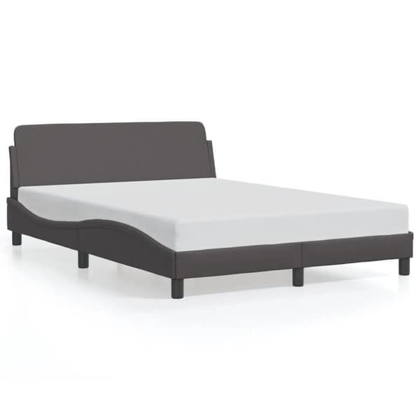 vidaXL Dover sängram grå 140x190 cm konstläder 373181