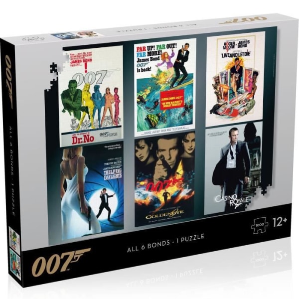 James Bond Iconic Actors Puzzle 1000 bitar - Vinnande drag Flerfärgad