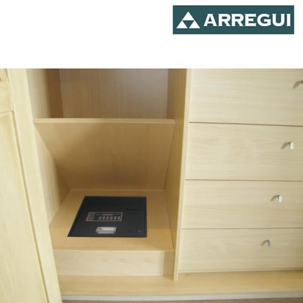 Säker - ARREGUI - Basa - 110x310x380mm - Nödnyckel - Elektroniskt system Svart