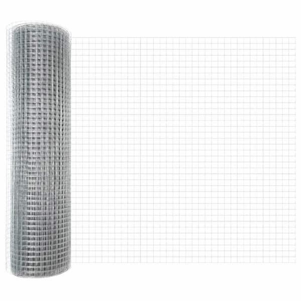 vidaXL Stängsel i svetsat tråd Silver 42004883