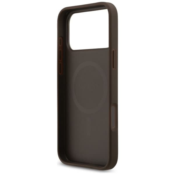 Coque Guess 4G Circle Classic Logo MagSafe för iPhone 17 Pro - Brun Brun