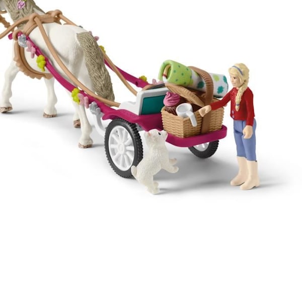Vagn för ridshowen, schleich box set med 32 element ingår inklusive 1 schleich häst och 1 karaktär, box set Flerfärgad
