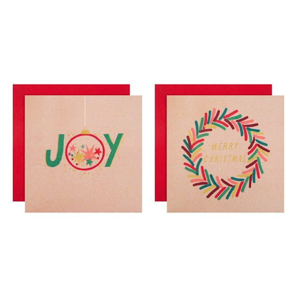 Hallmark - 25572273 - Set med 16 välgörenhetsjulkort i 2 festliga mönster