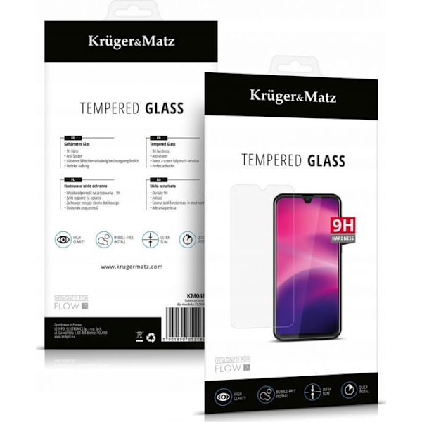 Vitre - skärmskydd för pekskärmstablett Kruger-matz - KM0487 - HÄRDAT SKYDDSGLAS för KRUGER MATZ FLOW 7