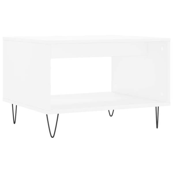 vidaXL Soffbord Vit 60x50x40 cm Konstruerat trä 829252