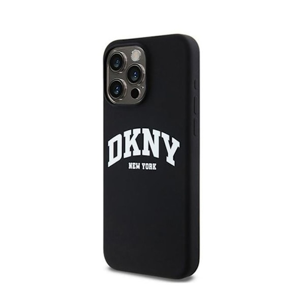 DKNY Liquid Silicone Vittryckt Logotyp MagSafe - Fodral för iPhone 13 Pro Max (svart)