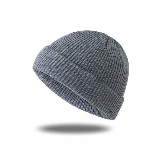 Clape Unisex Fisherman Beanie Winter Trawler Hat Kort stickad mössa Retro Winter Docker Hat Svart Unik storlek