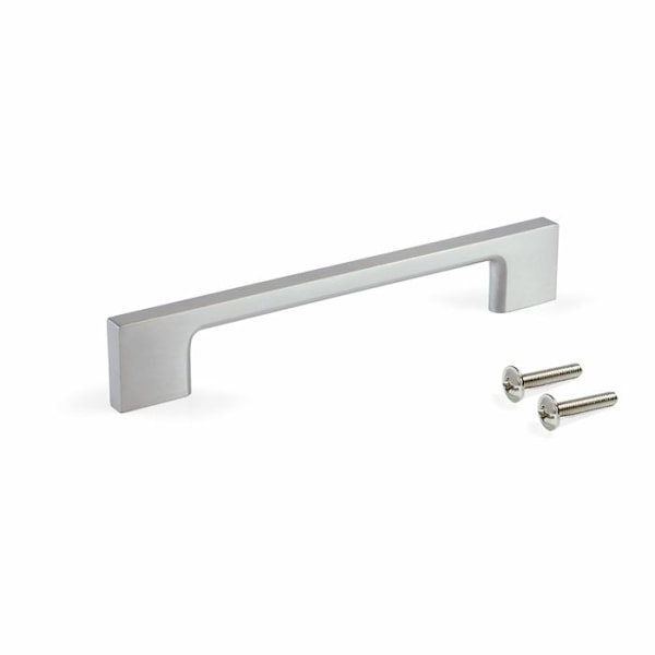 Emuca Set med 5 möbelhandtag Montréal, L192mm, avstånd 160mm, Zamak, Satin nickel