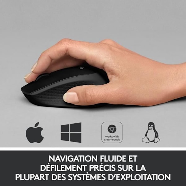 Mus - Trådlös - Logitech - M330 SILENT PLUS - Tyst - Svart