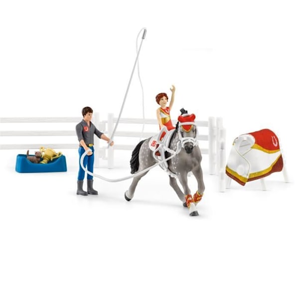 Horse Club Mia Equestrian Vaulting Kit - SCHLEICH - 42443 - Röd - Box Flerfärgad