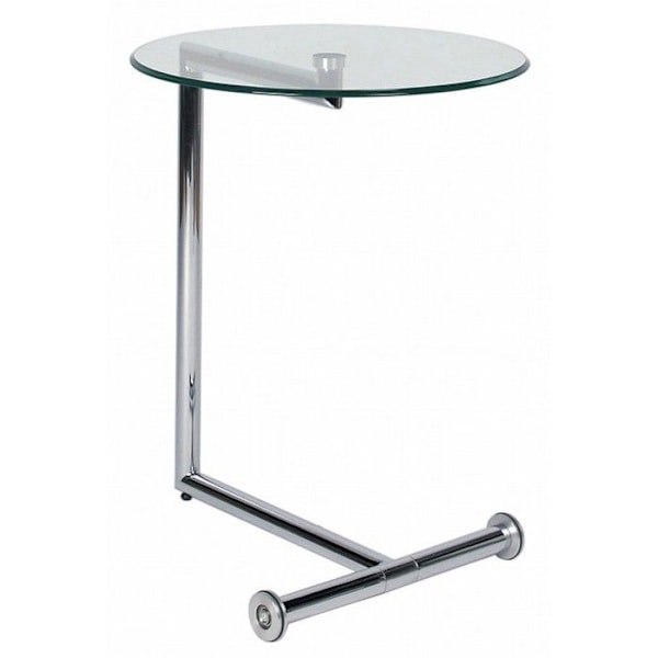 Sidobord - KARE - Easy Living - Glasskiva - Blank metall - Grå