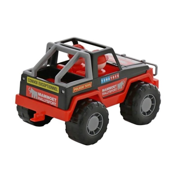 Bil - Polesie - Mammoet - Plast - Svart/Röd - 145 mm x 23,5 cm Svart röd