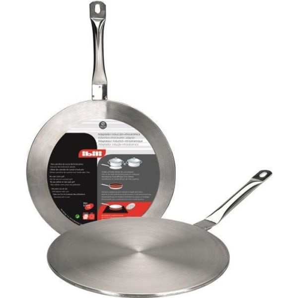 Induktionsadapter - Ibili - 703714 - Rostfritt stål - Diameter 14,5 cm - Rostfritt stålhandtag 16 cm