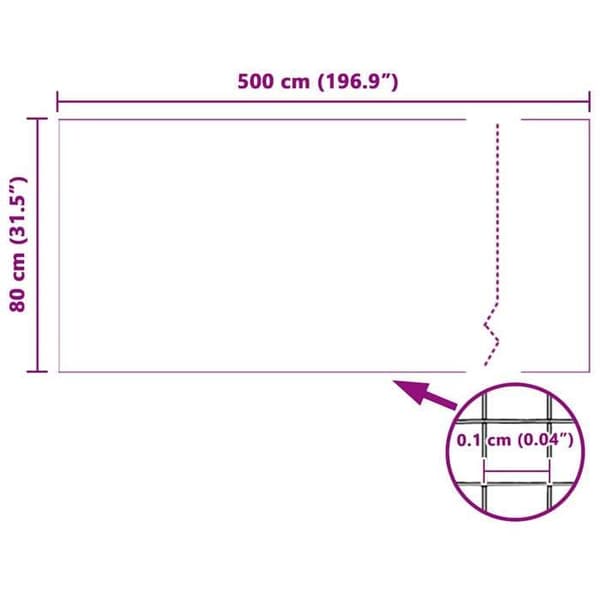 vidaXL Myggnät Vit 80 x 500 cm Glasfiber 42001904